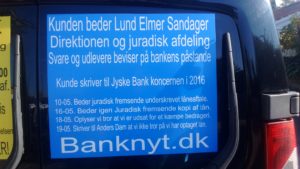 Denmark's perhaps biggest banking scandal during escalation.  New Danish bank scandal under investigation, by the customer himself, while other lawyers and banks just cover over the small matter.  And this time it's not about money laundering, which the Danish banks are already known for.  This time it is a false and fraud matter with Denmark's second largest bank Jyske Bank.  In this case the danish lawyers Lundgrens are deeply involved, in that the client's, allegation of fraud and document false against Jyske Bank, has not been presented to the court, before the client himself had to present evidence and allegations to the court, at October 28.  And why the Jyske Bank fraud, against their small customer has not yet been stopped, after 11 years of fraud.  What do Lundgrens think about our allegations, and evidence against Jyske bank about the fraud chase.  Dan Terkildsen said August 13 that the Board of Jyske Bank was not guilty of anything.  Lundgrens have not one comment of our claims.   ? That is very strange ?  WHY ?. One month ago, after being discovered at Lundgrens, is working for Jyske bank, and has worked for the defendant Jyskebank, at least since April 2018   And Dan Terkelsen let their client, believe that Lundgrens was their lawyer, but at the same time, Lundgren's lawyers also received a million fees to work for Jyske Bank.  It seems most likely that Jyske bank has bribed Lundgrens, to meet up in court, without submitting the client's claims against Jyske Bank, just to lose the case.  Would you like to tell the group management CEO Anders Dam, that we do not want to be deceived.  The danish power bank jyskebank Sven Buhrkall  Kurt Bligaard Pedersen  Rina Asmussen  Philip Baruch  Jens A Borup  Keld Norup  Christina Lykke Munk  Haggai Kunisch  Marianne Lillevang Anders Dam  Leif Larsen  Niels Erik Jakobsen Per Skovhus  Peter Schleidt  We just want to meet, with the President Anders Christian Dam, and as adults talk together, because this is not the way to do fair banking business.  And we have no interest in writing anything untrue.  The question in court, is whether we are right, and can prove we are right, that Jyske bank is making fraudulent activities  What does Lundgrens mean? you never told us that.  Feel free to leave a comment on Facebook, Twitter for updates.  Please Call os at  +45 22 22 77 13 if you need any further information.  See more at banknyt  Link www.BANKNYT.dk  The Chase BS-402/2015-VIB  This is just a call to dialogue, as when we first wrote in May 2016 to the entire board in the Jyske Bank.  Best regards from Storbjerg Business  Soevej 5 3100 Hornbaek  Vi just want to be talking with you Anders Dam, and say that fraud and document false against Jyske banks customer's is not fun, so please stop it    / /  Why is the Danish state not intervening?  the Financial Supervisory Authority, the Ministry of Finance, the Ministry of Justice, the police, the Ministry of State, the Parliament.  Everyone knows very well that Jyske bank is doing Fraud here.  But ok if Denmark wants to allow Danish banks to make money washing, fraud, and which now also seemed to be about bribery, to keep the case out of court.  We ask you what do you think this looks like? Has Jyske bank bribed the client's lawyer Lundgrens, in this way to disappoint in legal matters?  The client does not give up, even after probably 2 corrupt law firms, Jyske bank's customer has changed lawyer at the beginning of November, for good time since 2015.  The second time must be the course of happiness, we hope that Jyske bank the big Danish bank will come to an understanding soon.  And say sorry, we have not shown that there were any small problems.  / /  this is just a little search word  #JYSKE BANK BLEV OPDAGET / TAGET I AT LAVE  #MANDATSVIG #BEDRAGERI #DOKUMENTFALSK #UDNYTTELSE #SVIG #FALSK  #Bank #AndersChristianDam #Financial #News #Press #Share #Pol #Recommendation #Sale #Firesale #AndersDam #JyskeBank #ATP #PFA #MortenUlrikGade #PhilipBaruch #LES #BirgitBushThuesen #LundElmerSandager #Nykredit #MetteEgholmNielsen #Loan #Fraud #CasperDamOlsen #NicolaiHansen #AnetteKirkeby #SørenWoergaaed #Gangcrimes #Crimes  #Koncernledelse #jyskebank #Koncernbestyrelsen #SvenBuhrkall #KurtBligaardPedersen #RinaAsmussen #PhilipBaruch #JensABorup #KeldNorup #ChristinaLykkeMunk #HaggaiKunisch #MarianneLillevang #Koncerndirektionen #AndersDam #LeifFLarsen #NielsErikJakobsen #PerSkovhus #PeterSchleidt  Rødstenen advokater Thomas Schioldan Sørensen.  Lundgrens advokater partner Dan Terkildsen  Lundgrens Niels Gram- Hanssen, Pedram Moghaddam, Dan Terkildsen, Tobias Vieth og Thomas Stampe, flytter til nyt kontor.